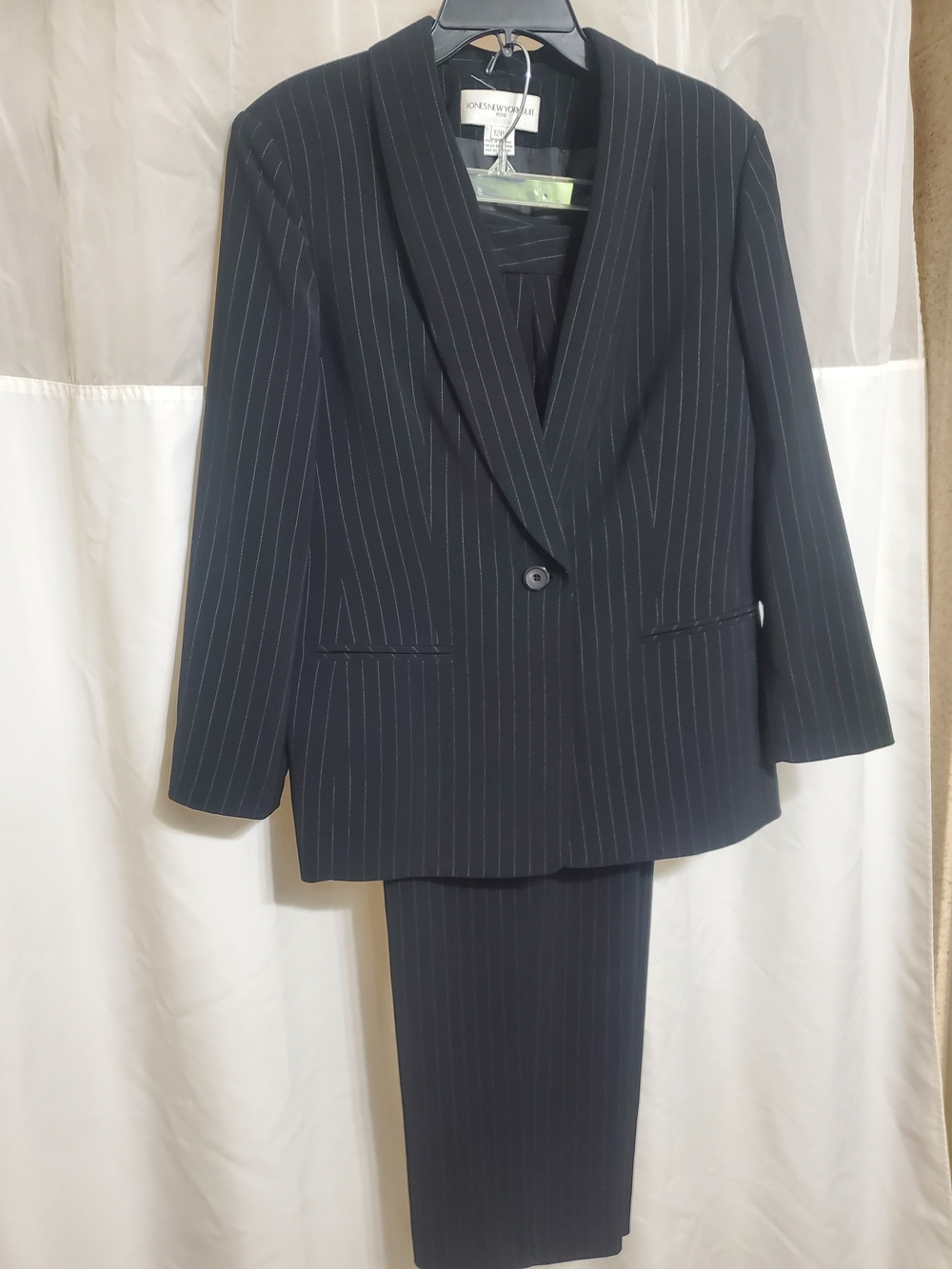 Jones New York Black Pinstripe Women's Suit Jacket & Pants